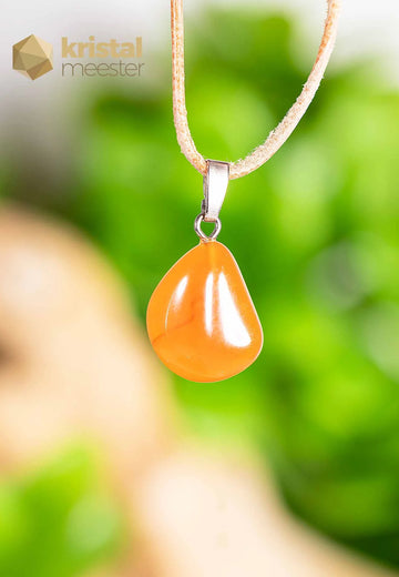 Carnelian EX pendant with silver loop - no. 4