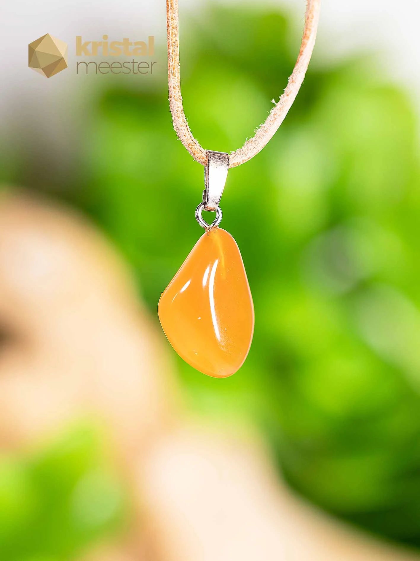 Carnelian EX pendant with silver loop - no. 5