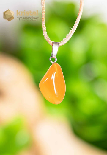 Carnelian EX pendant with silver loop - no. 5