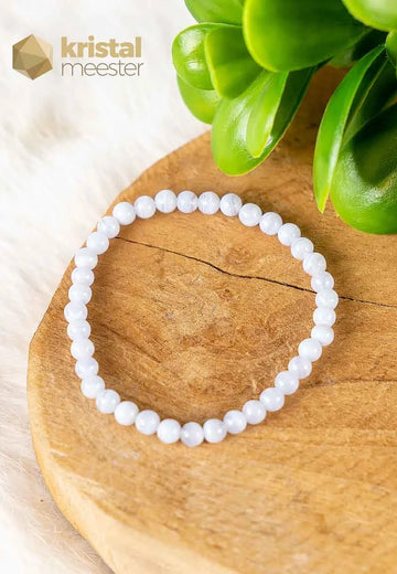 Blue Chalcedony Ball Bracelet - 4 mm