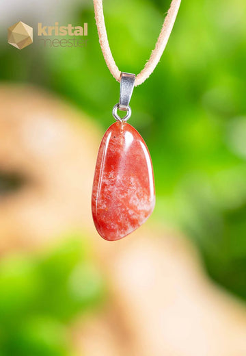 Bed Chalcedony EX pendant with silver loop - no. 2