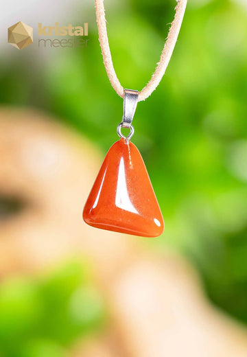 Rode Chalcedoon EX hanger met zilver oog - nr. 3