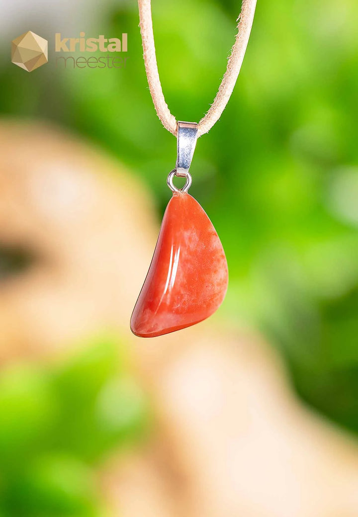 Bed Chalcedony EX pendant with silver loop - no. 4