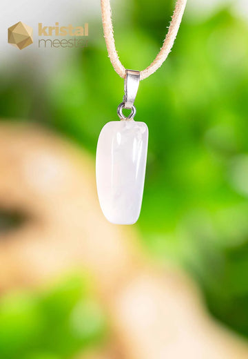 Pink Chalcedony EX pendant with silver loop - no. 2
