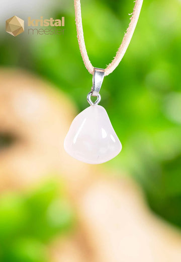 Pink Chalcedony EX pendant with silver loop - no. 3