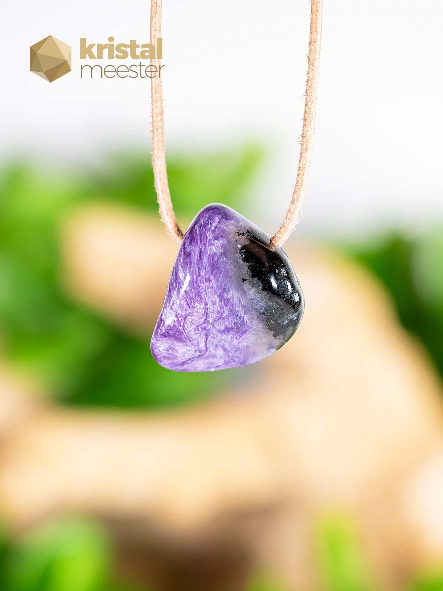 Charoite EX pendant drilled - no. 1