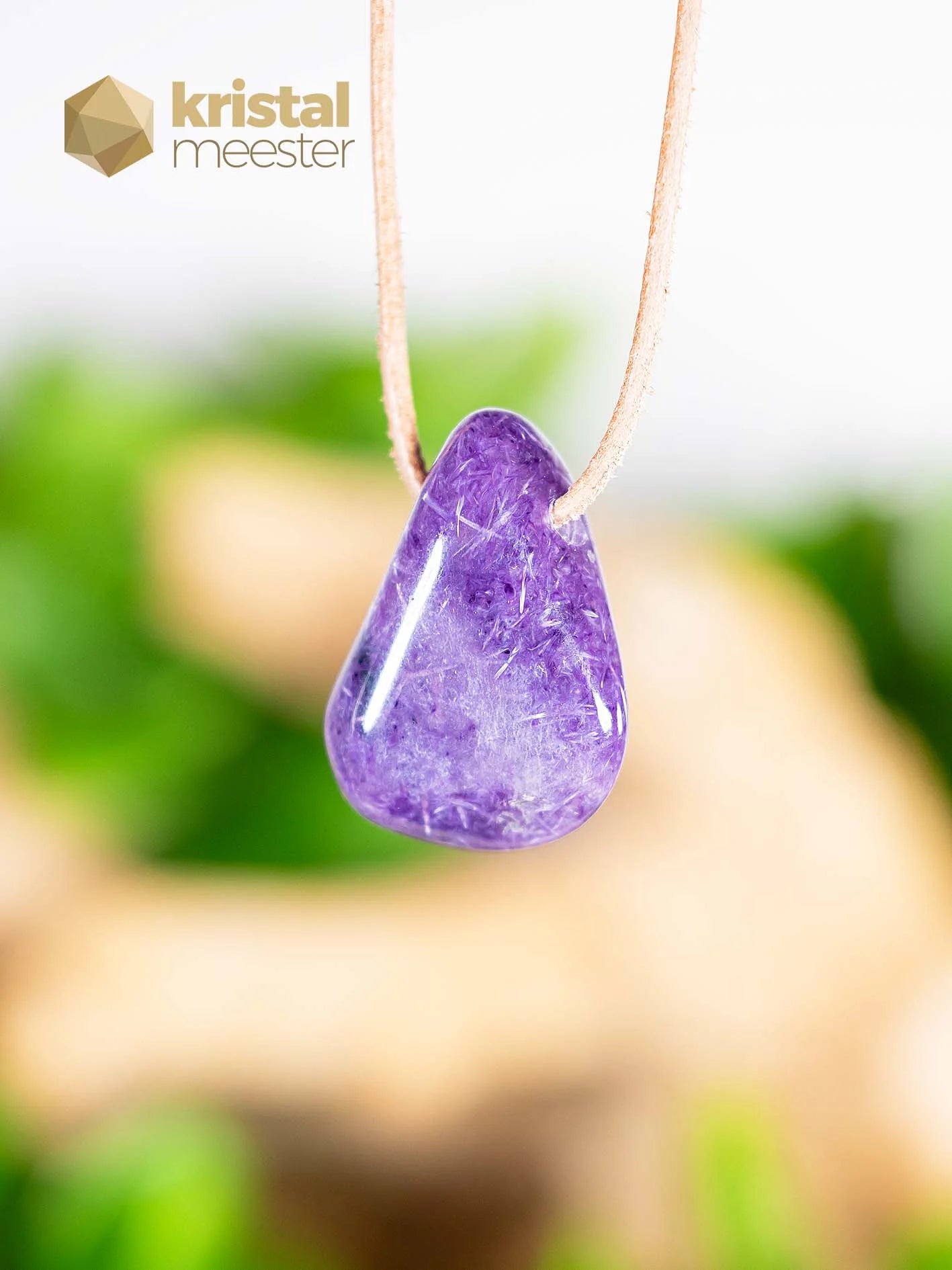 Charoite EX pendant drilled - no. 2