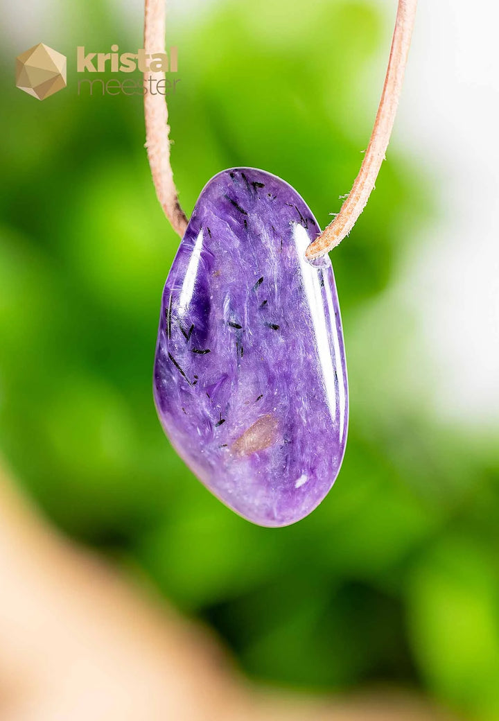 Charoite EX pendant drilled - no. 2