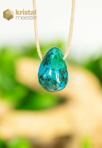 Chrysocolla EX pendant, drilled - no. 1