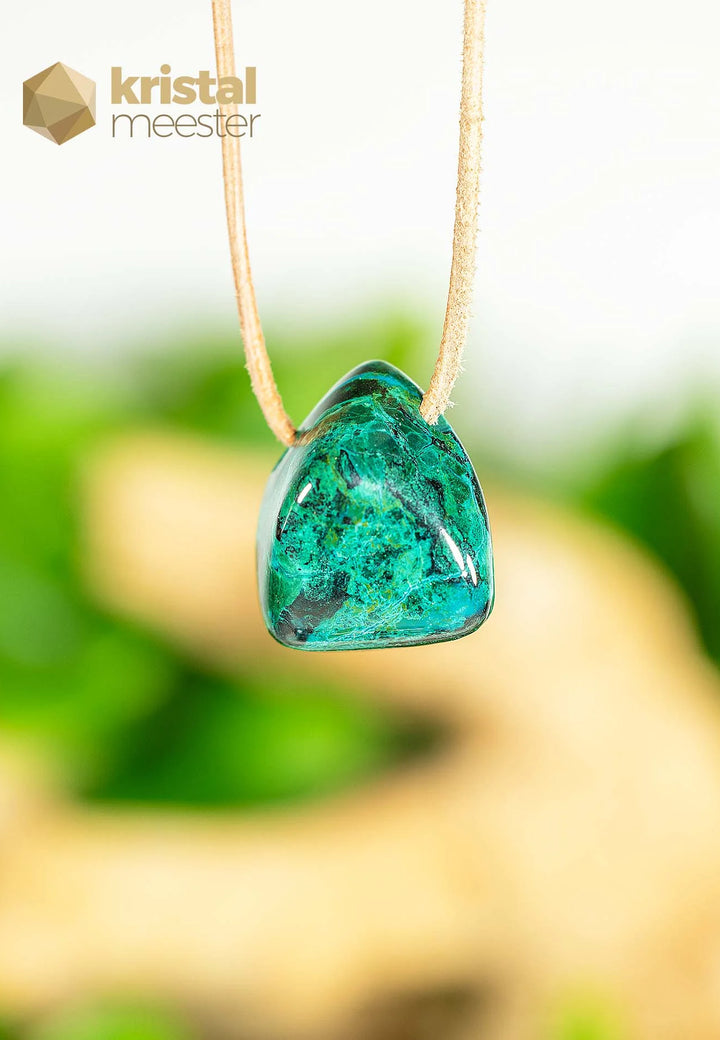 Chrysocolla EX pendant, drilled - no. 2