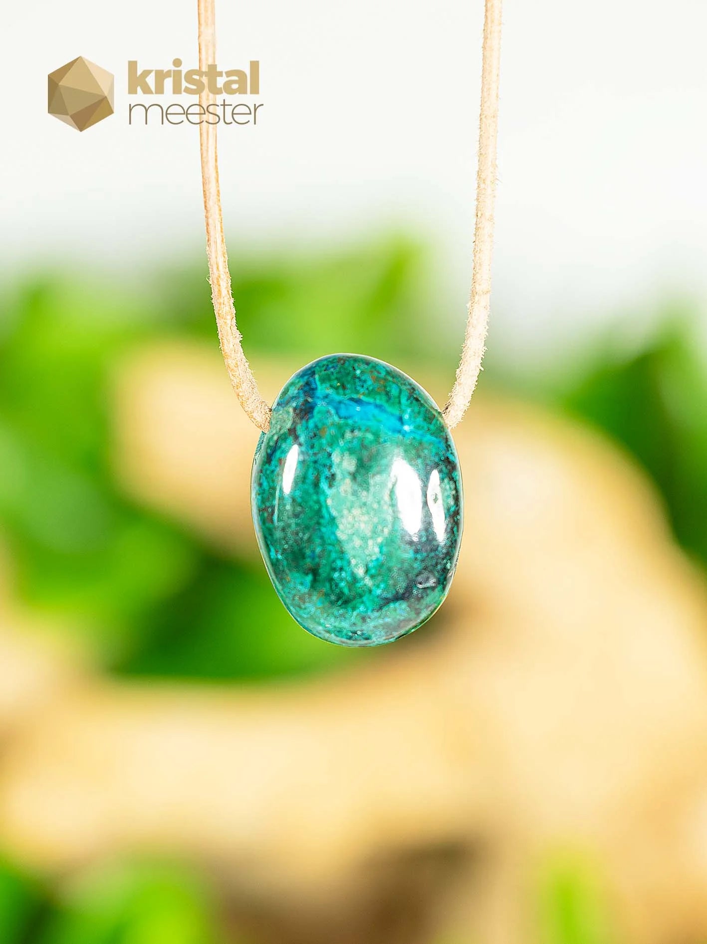 Chrysocolla EX pendant, drilled - no. 3