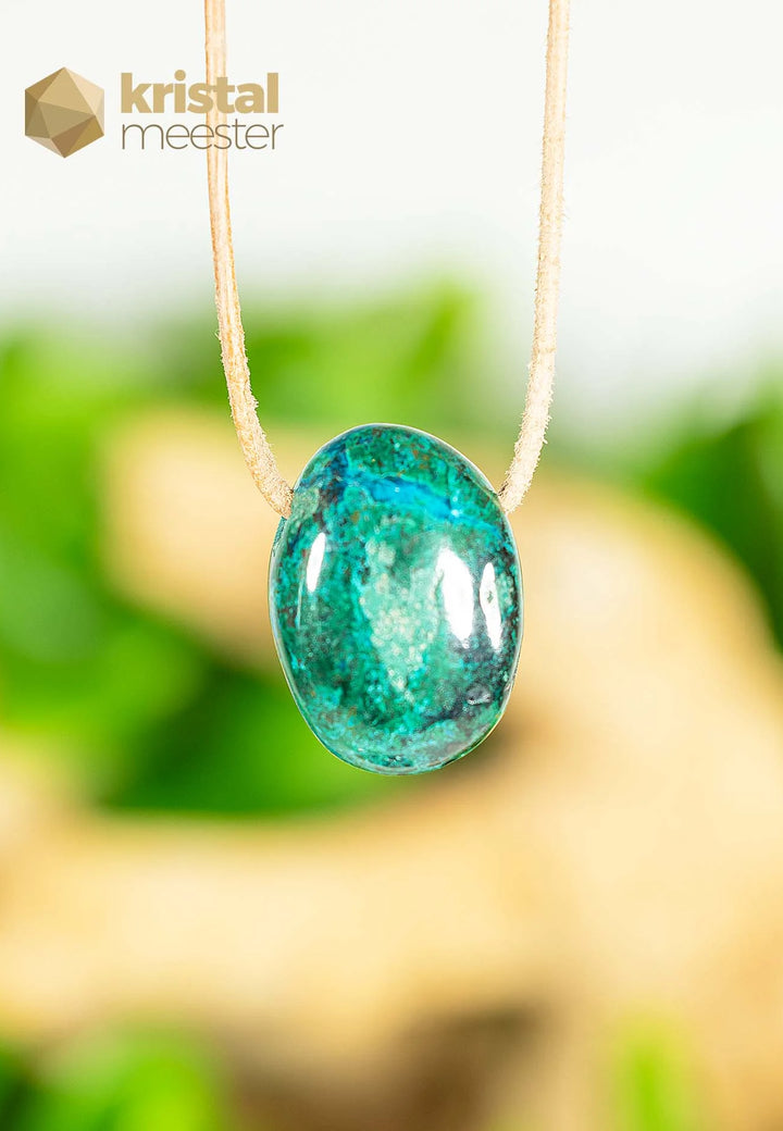 Chrysocolla EX pendant, drilled - no. 3