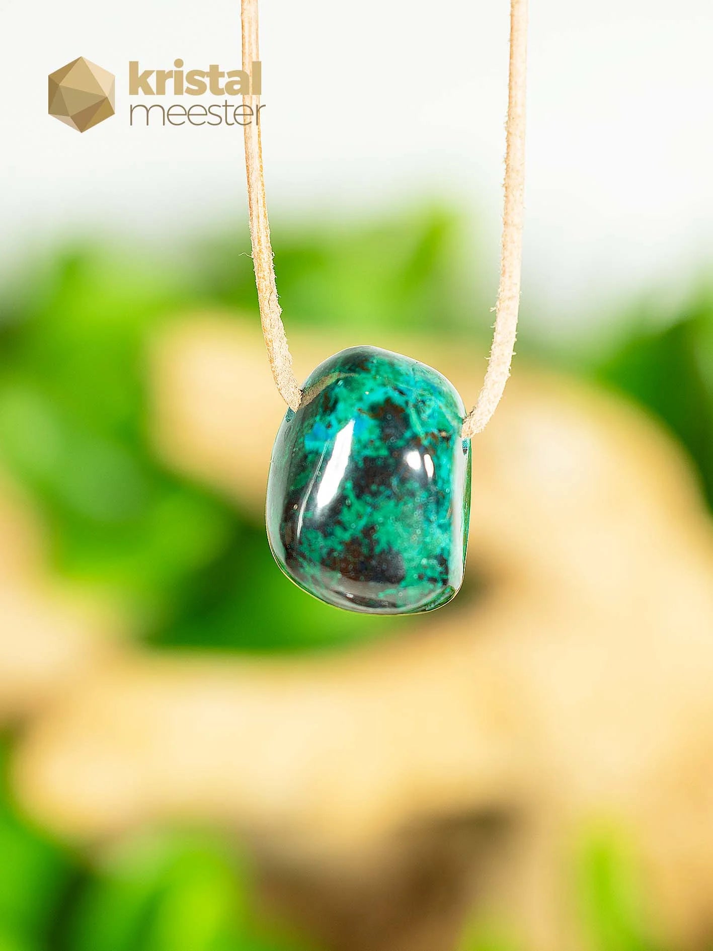 Chrysocolla EX pendant, drilled - no. 4