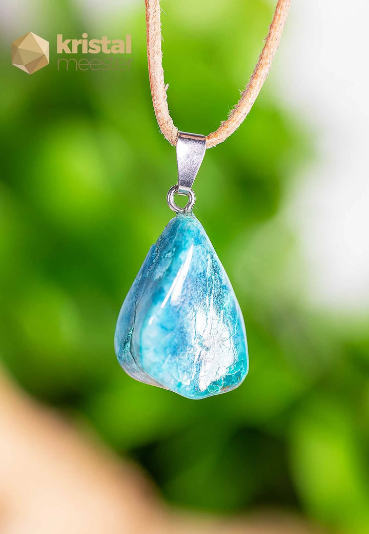 Chrysocolla hanger met zilver oog - nr. 4