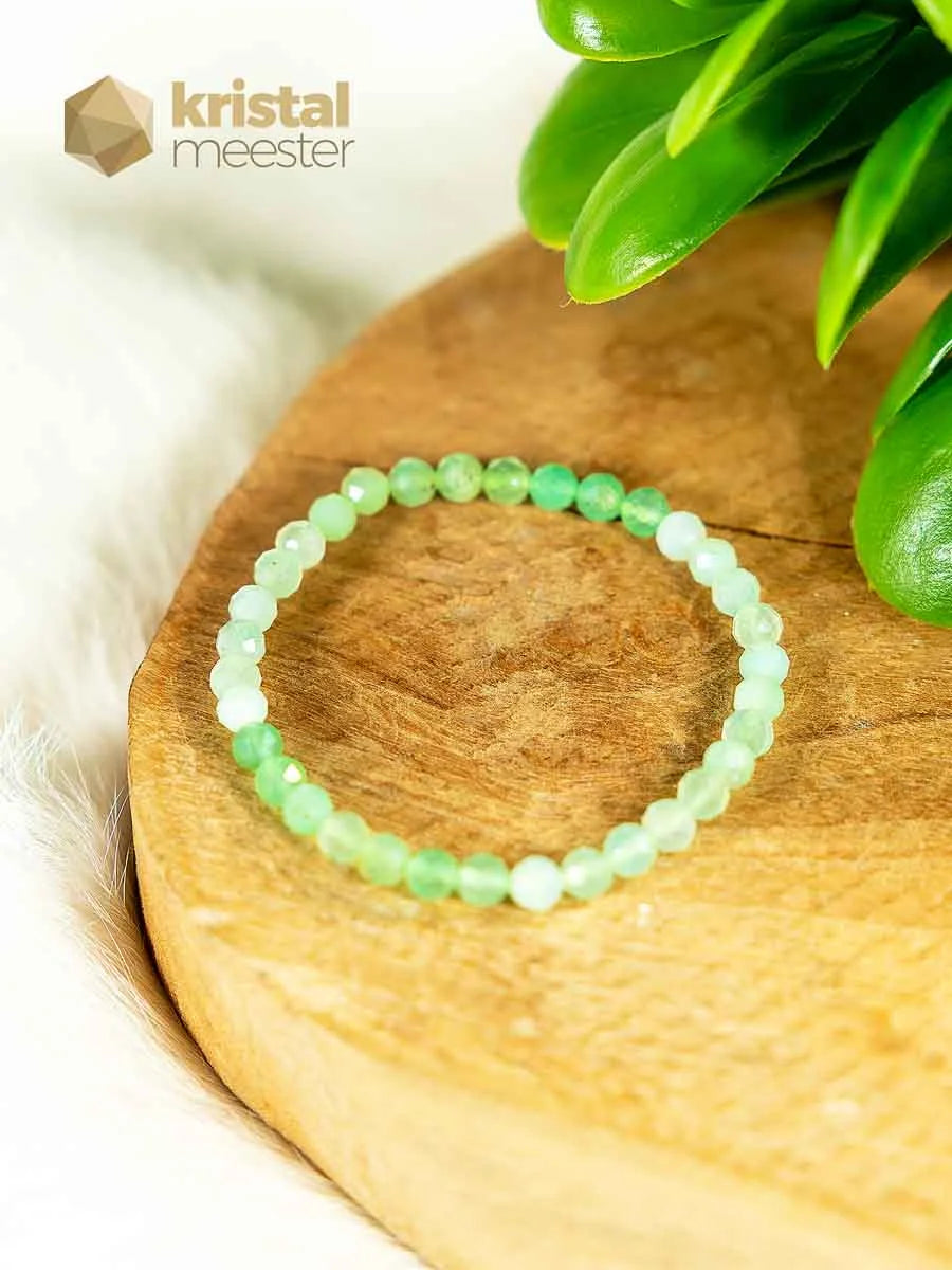 Chrysoprase Faceted Bracelet - 4 mm - Child