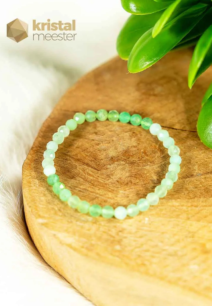 Chrysoprase Faceted Bracelet - 4 mm - Child