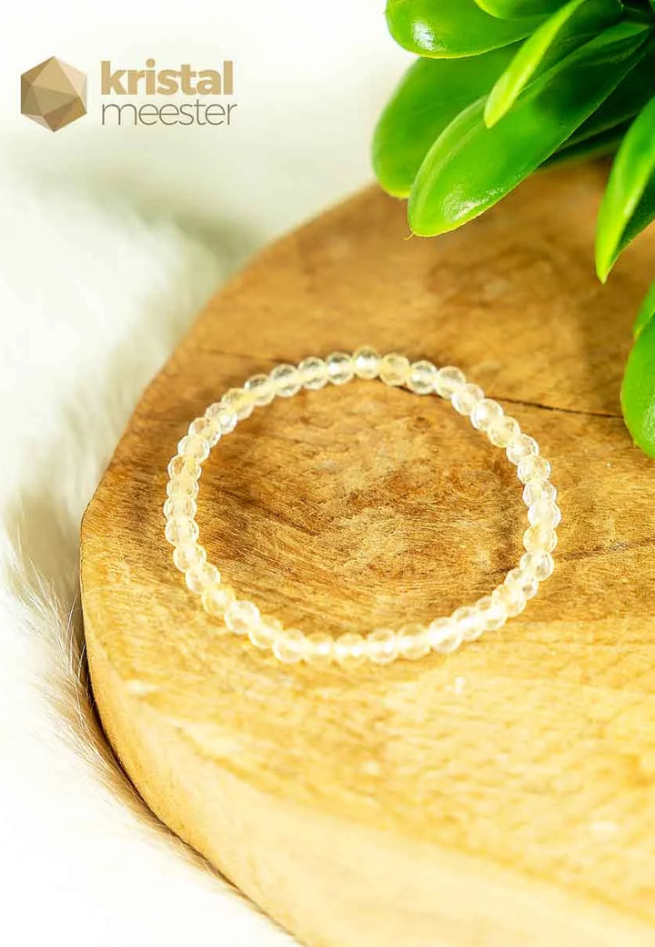 Citrien facet geslepen armband - 4 mm - Kind