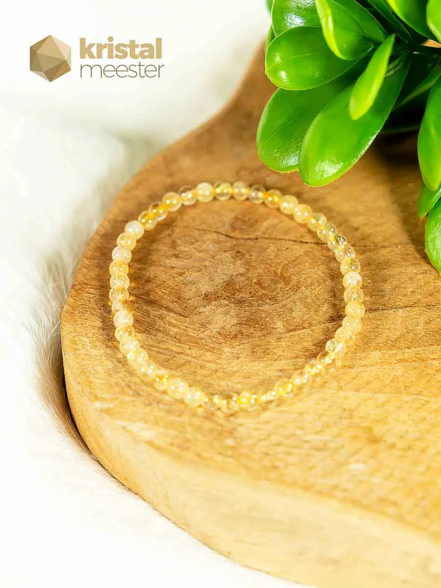 Citrine Ball bracelet - 3-4 mm