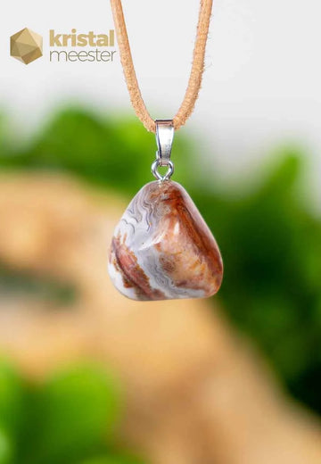 Crazy Lace Agaat  hanger met zilver oog - nr. 3