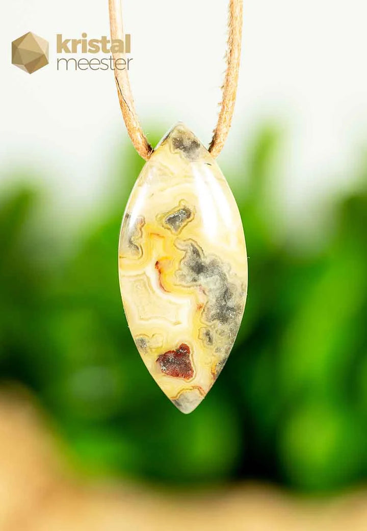 Crazy Lace Agaat  hanger, ovaal - nr. 2