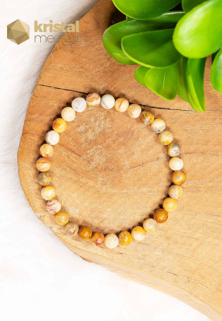 Crazy Lace Agate Ball Bracelet - 6 mm