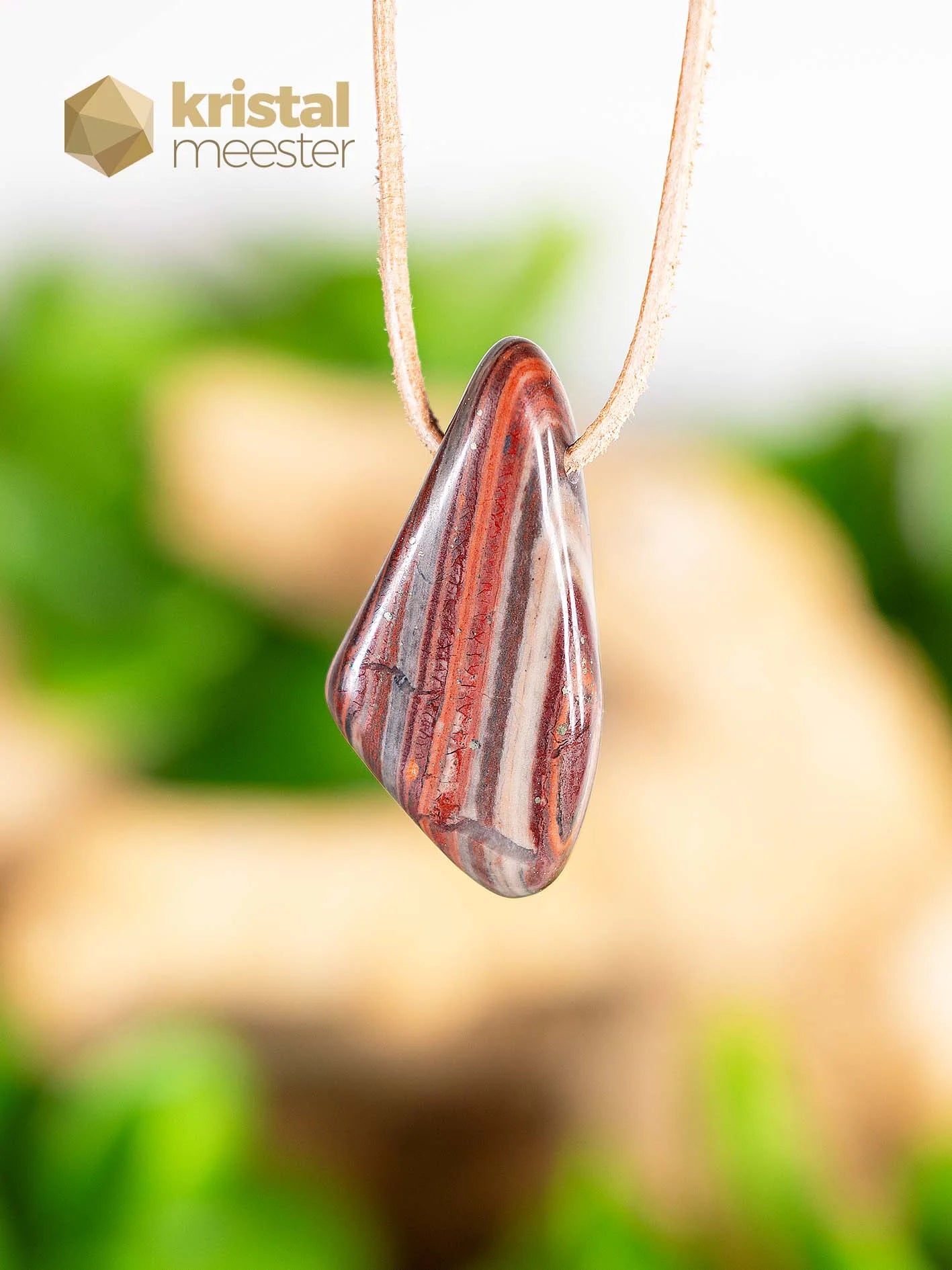 Dolomite pendant, drilled - no. 1