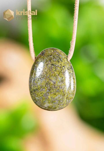 Epidote Pendant, drilled - no. 3