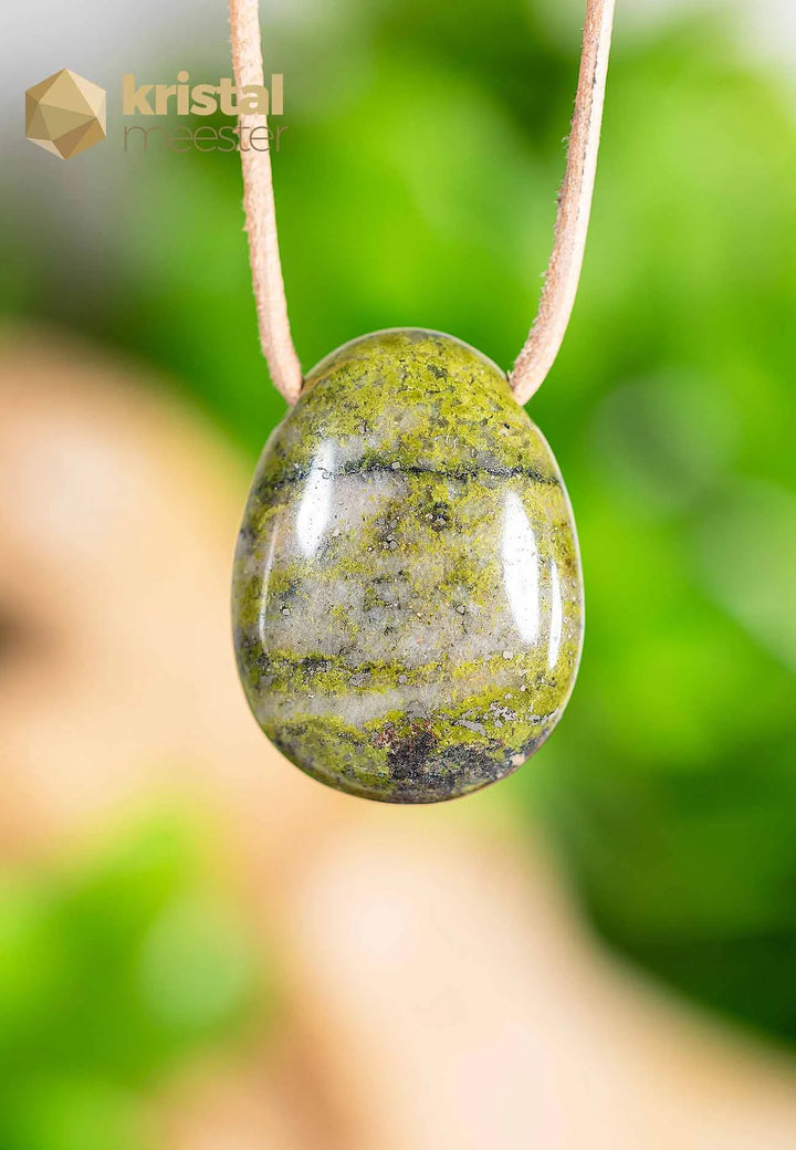 Epidote Pendant, drilled - no. 4