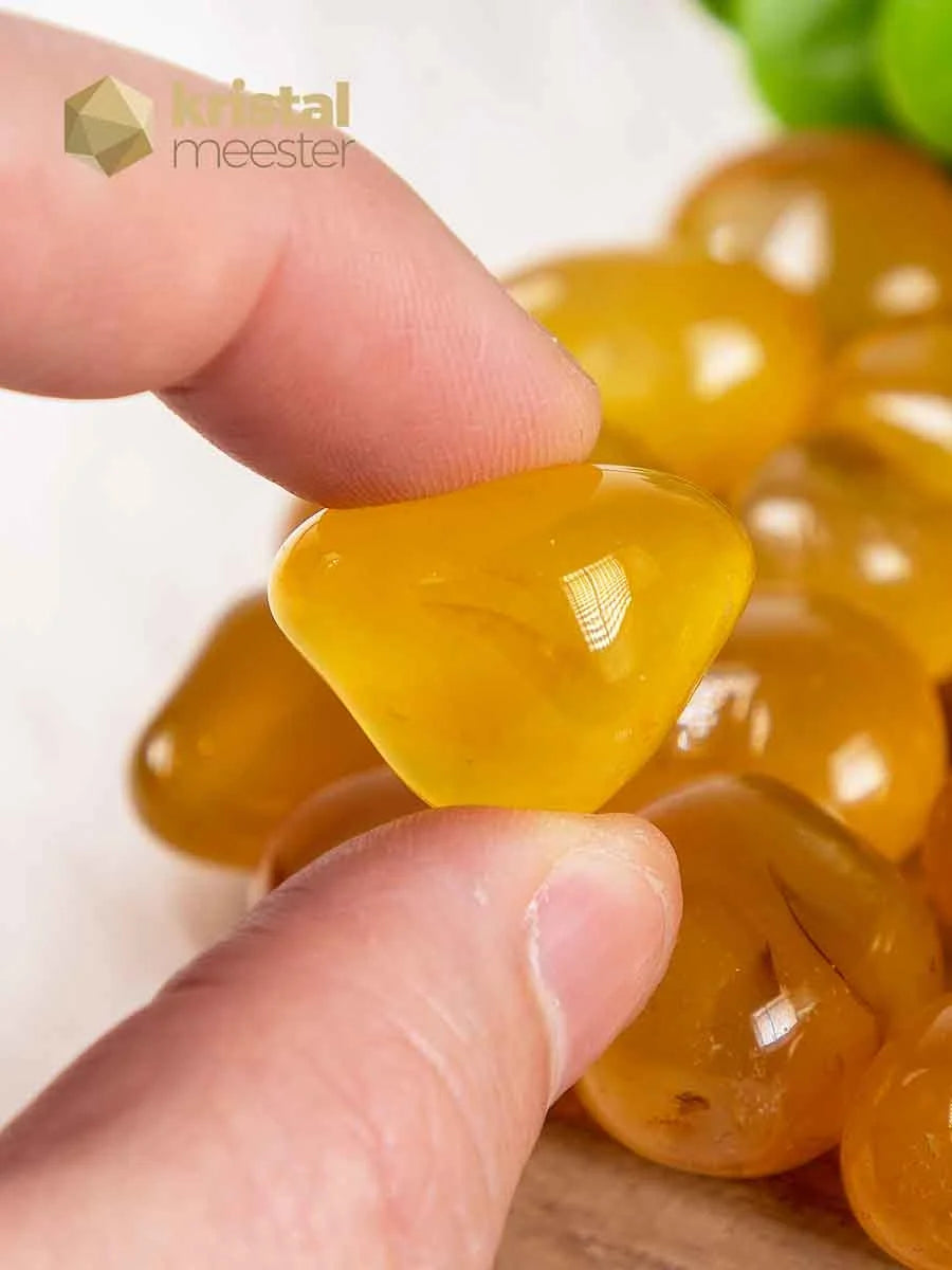 Yellow Agate Tumbled Stones - size S