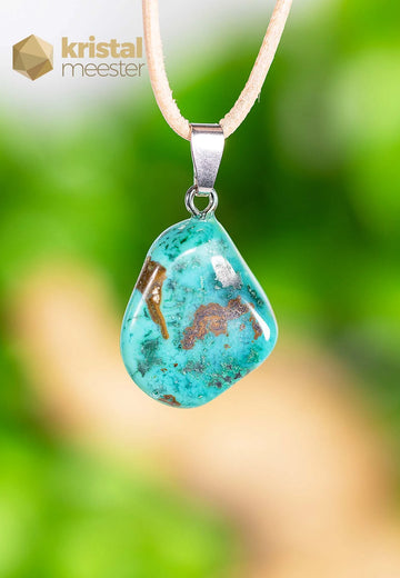 Gem Silica Pendant with silver loop - no. 1