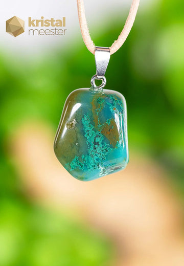 Gem Silica Pendant with silver loop - no. 3