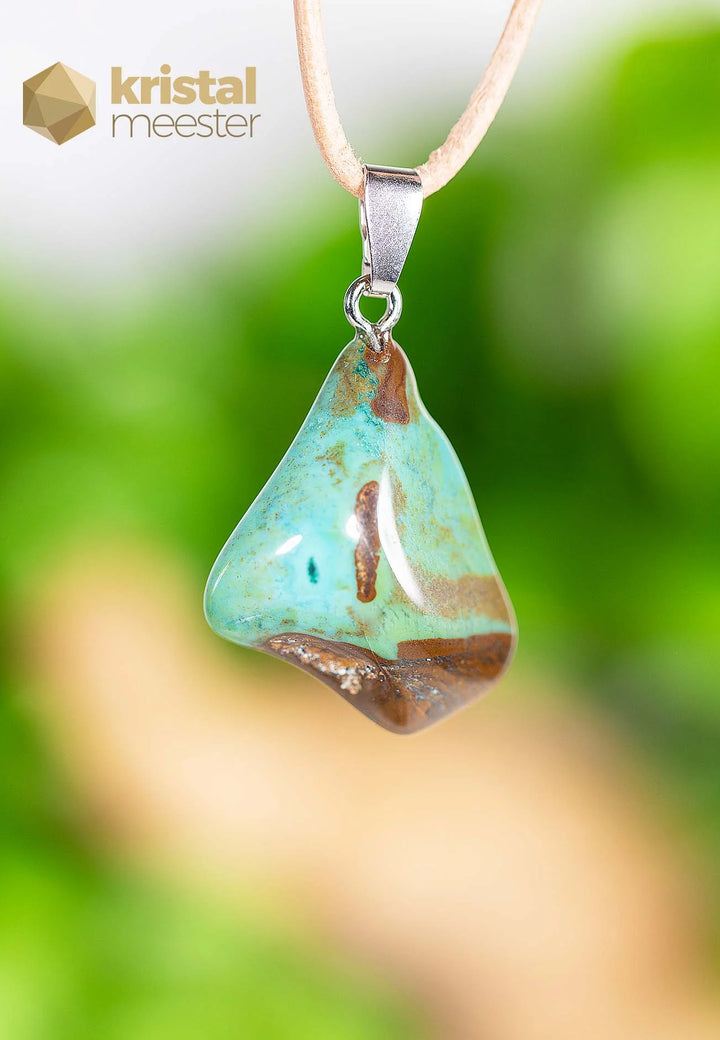 Gem Silica Pendant with silver loop - no. 4