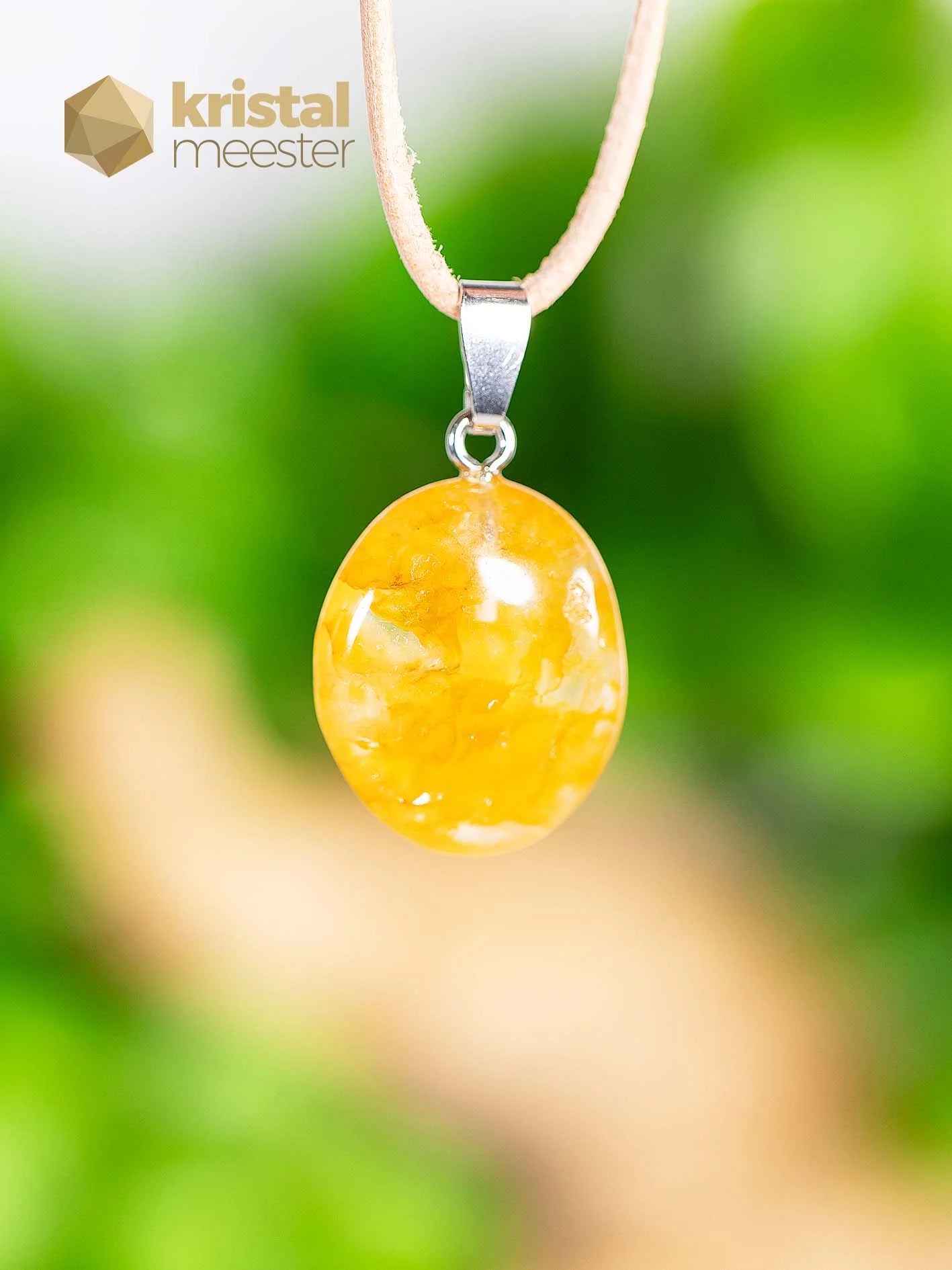 Golden Healer EX pendant with silver loop - no. 2