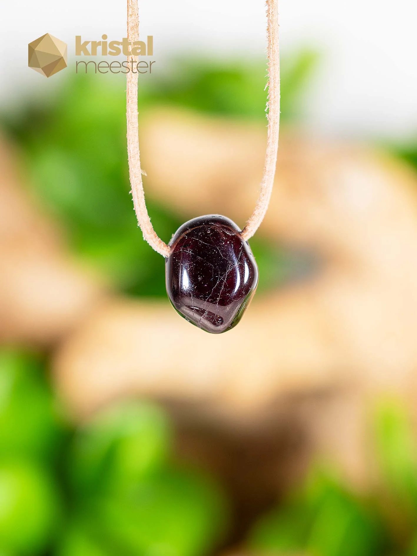 Garnet EX pendant drilled - no. 2