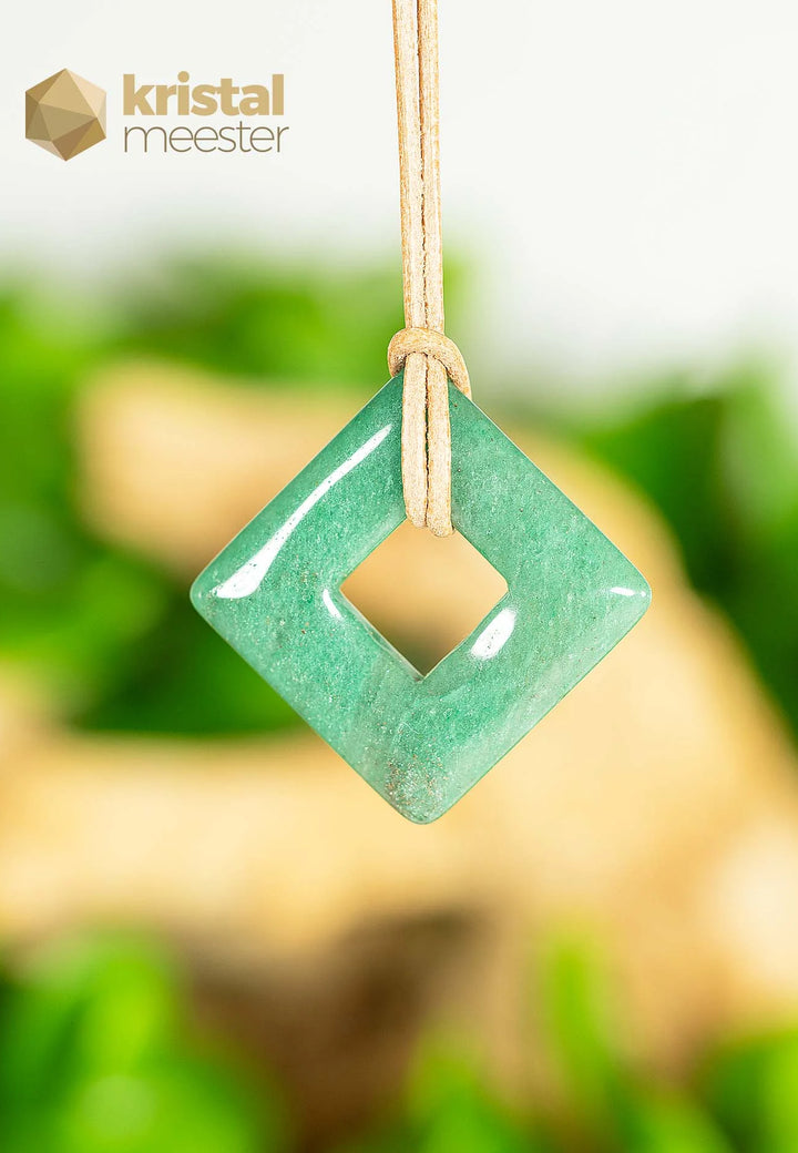 Aventurine Donut Green, square - 28 mm