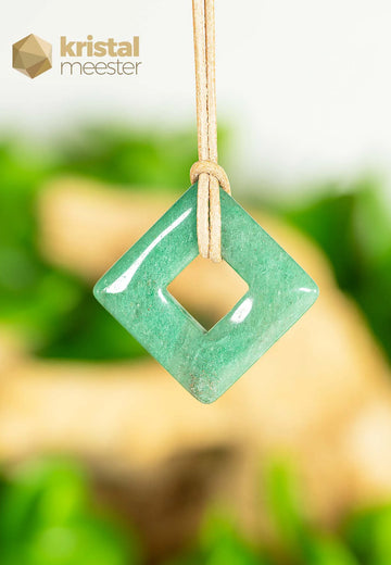 Aventurine Donut Green, square - 28 mm