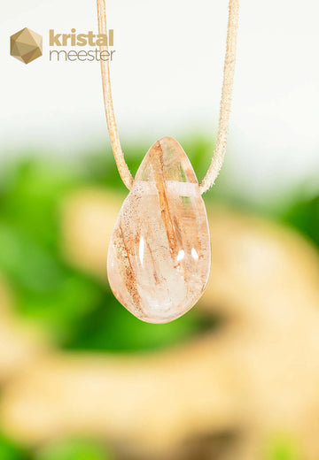 Hematite Quartz pendant drilled - no. 1