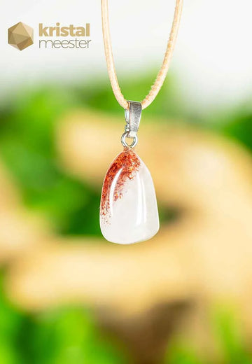 Hematite Quartz pendant with silver loop - no. 2