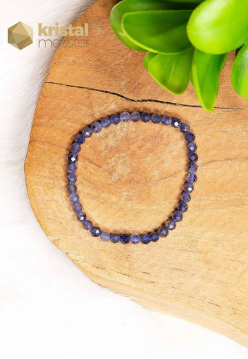 ioliet facet geslepen armband - 4 mm - Kind