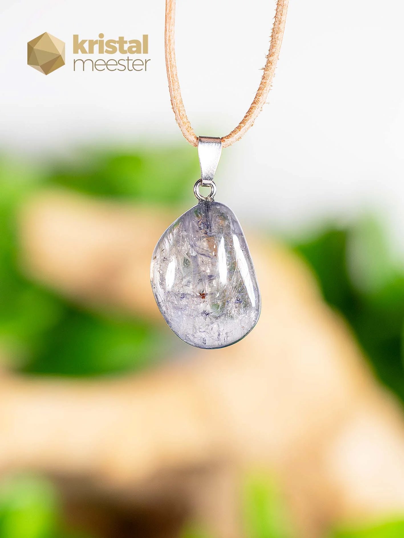 iolite pendant with silver loop - no. 2