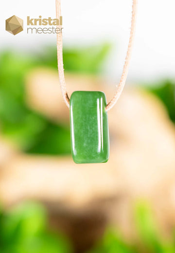 Jade Nefriet EX hanger, doorboord - nr. 1