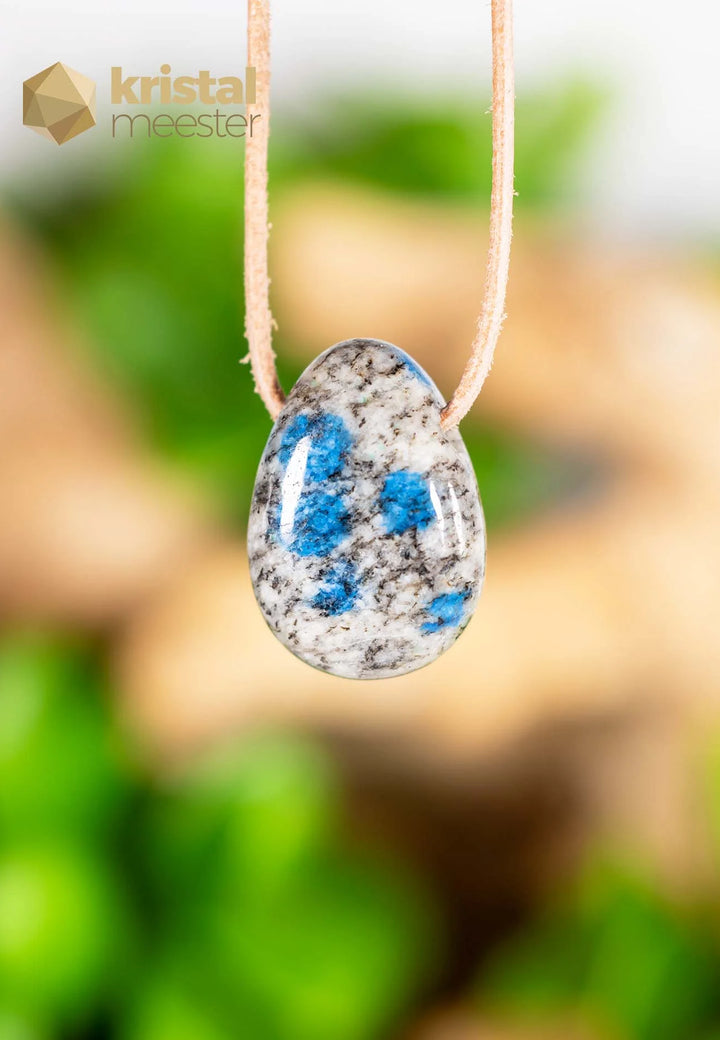 K2 Azurite Pendant, drilled - no. 2