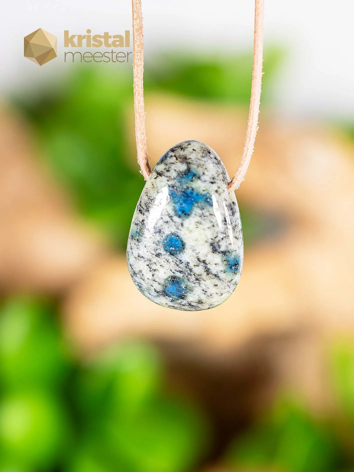 K2 Azurite Pendant, drilled - no. 3