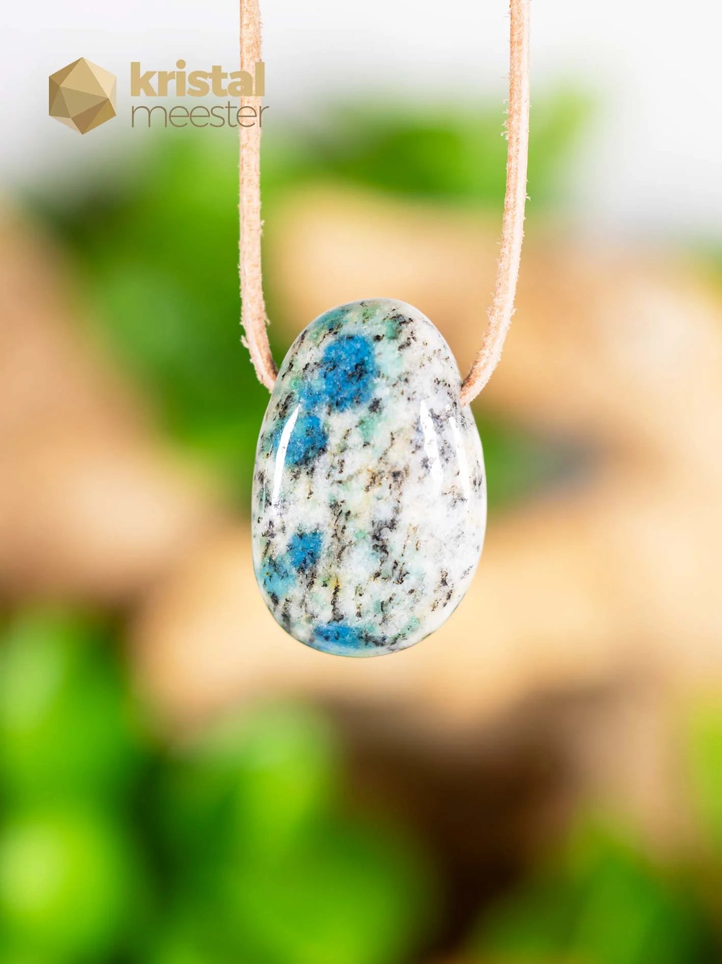 K2 Azurite Pendant, drilled - no. 4