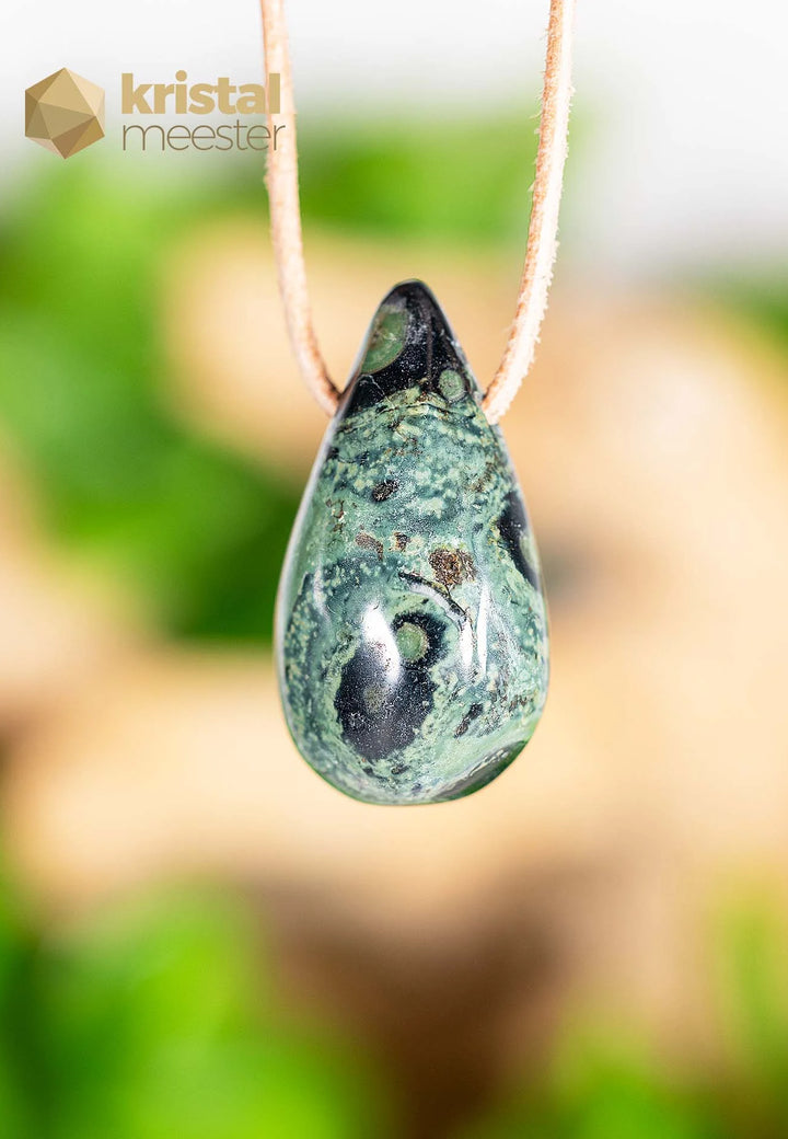 Kabamba Jasper drop shaped Pendant, drilled - no. 3
