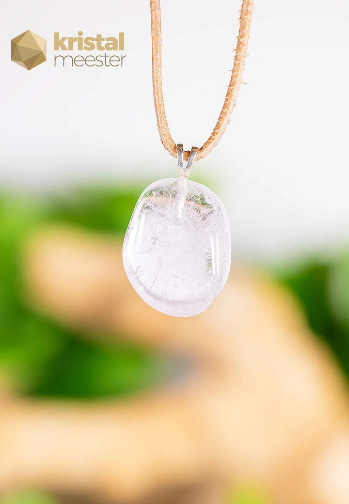 Kunzite EX Pendant with silver loop - no. 4