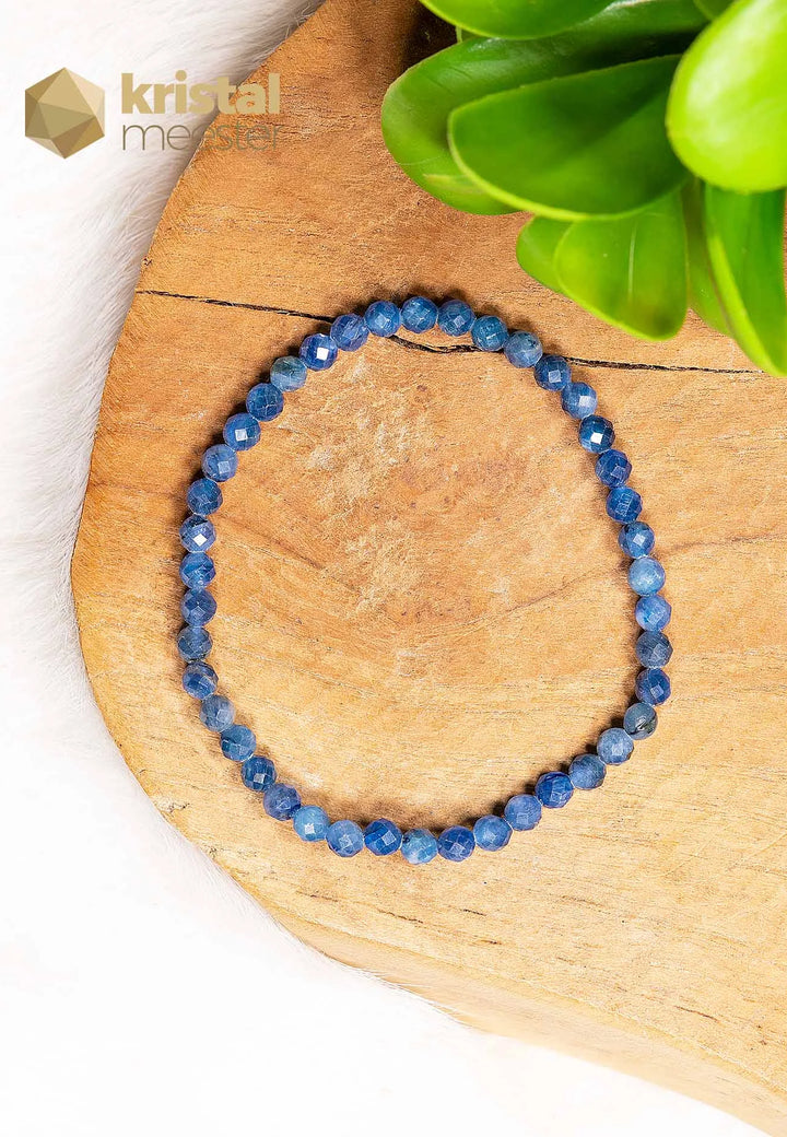 Kyaniet Facet Geslepen Armband - 3-4 mm