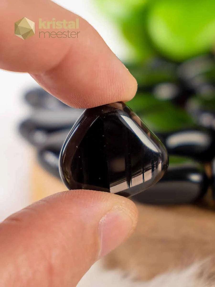 Lamellar Obsidian tumbled stones - size S