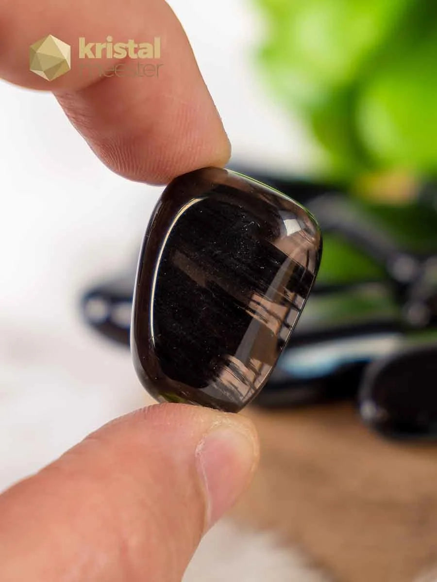 Lamellar Obsidian tumbled stones - size M