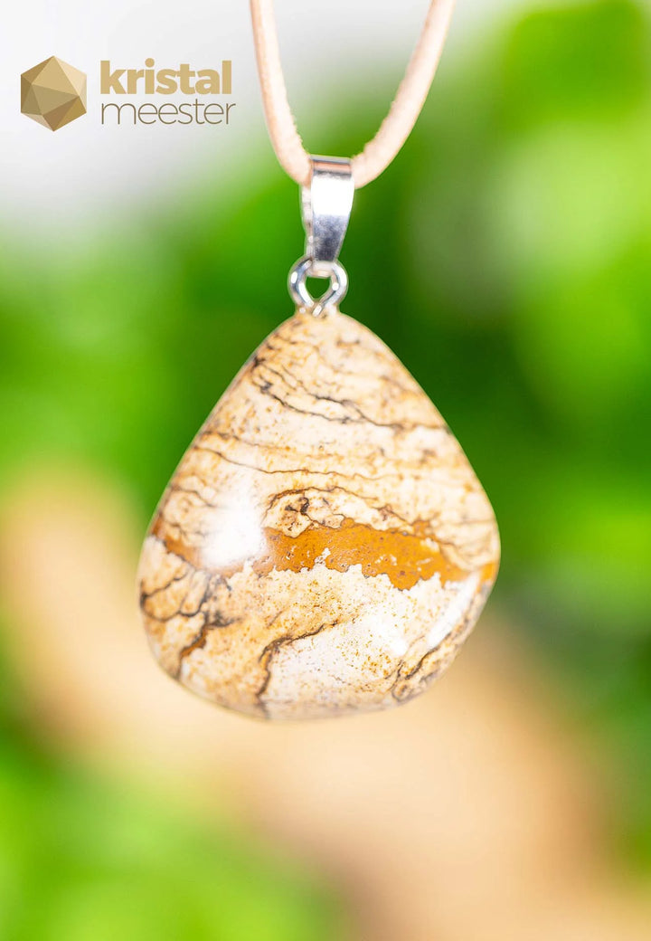 Picture Jasper Pendant with silver loop - no. 1
